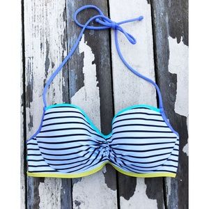 Victoria's Secret Bikini Top Striped 32D Stripe